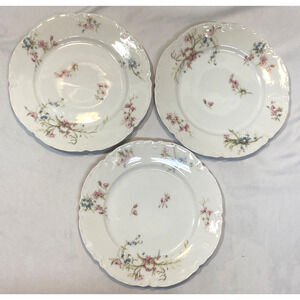 Haviland Schleiger 78D? Limoges France Set of 3 Salad Plates 7.5"